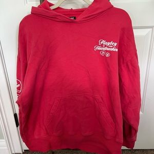PacSun playboy Valentine’s Day hoodie, size M, Pink